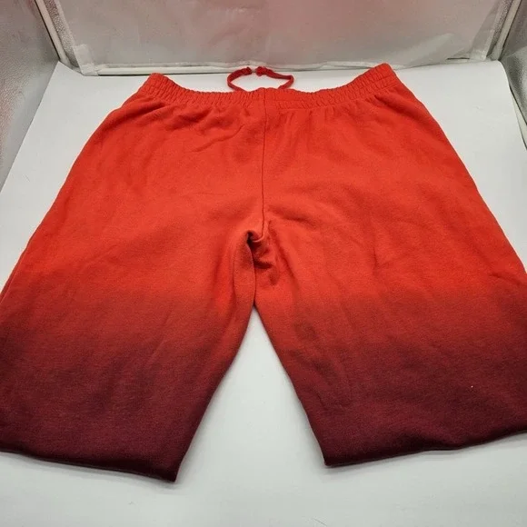 Champion Mens Sweatpants Fleece Shirt XLarge Orange Burgundy Ombre Joggers Set - Picture 5 of 12